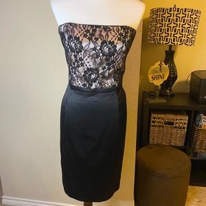 Pink and black dress